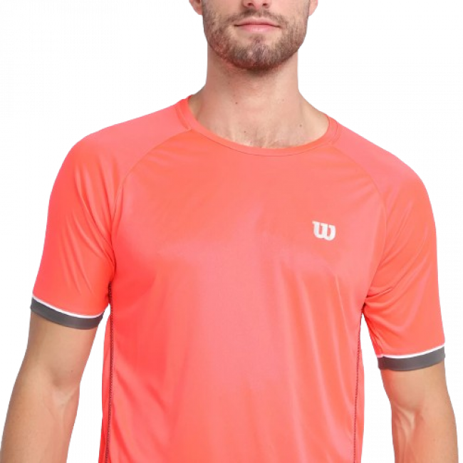 CAMISETA WILSON TOUR NEON CORAL L